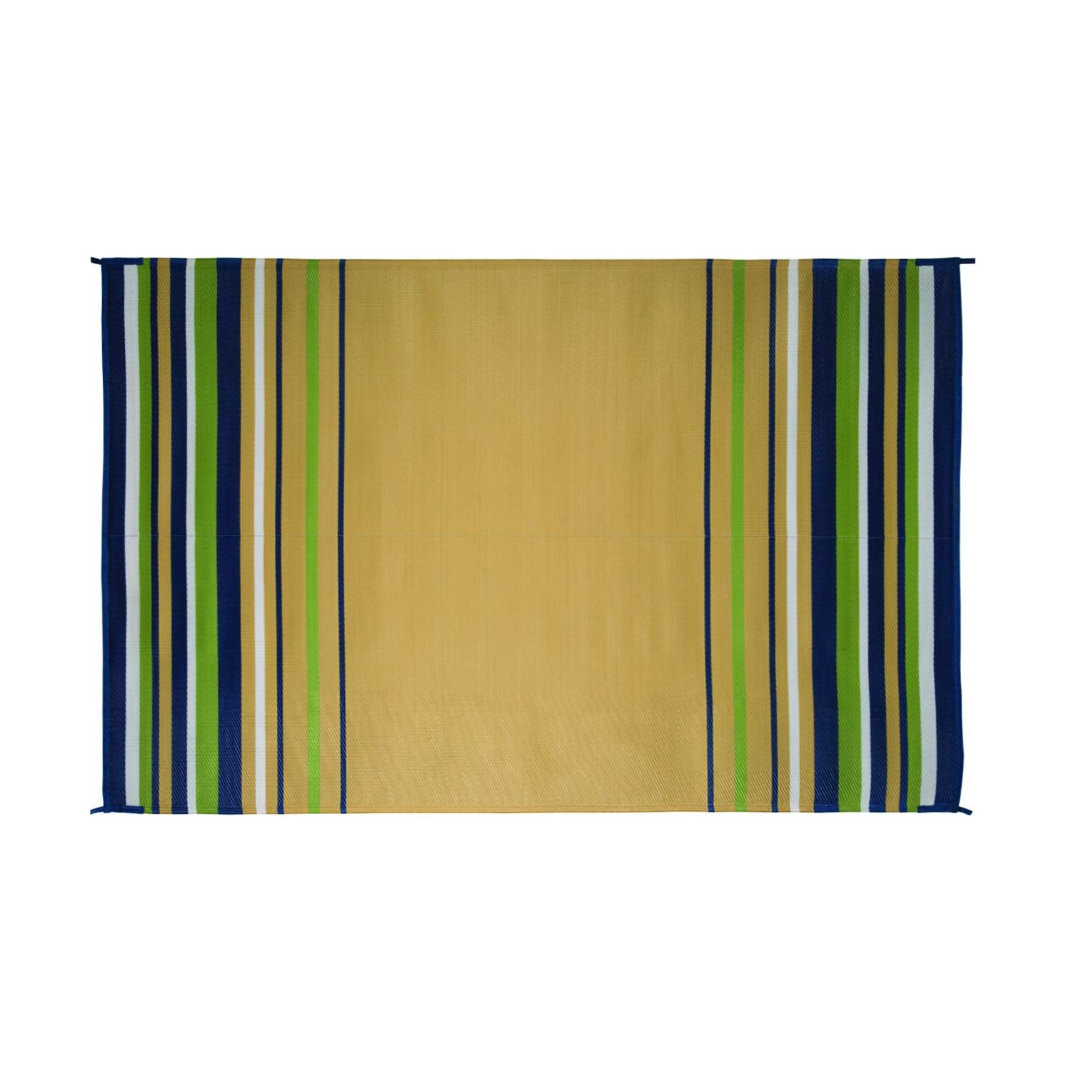 Faulkner 68790 Mat Striped 9X12 Navy/Wht/Lime/Bge